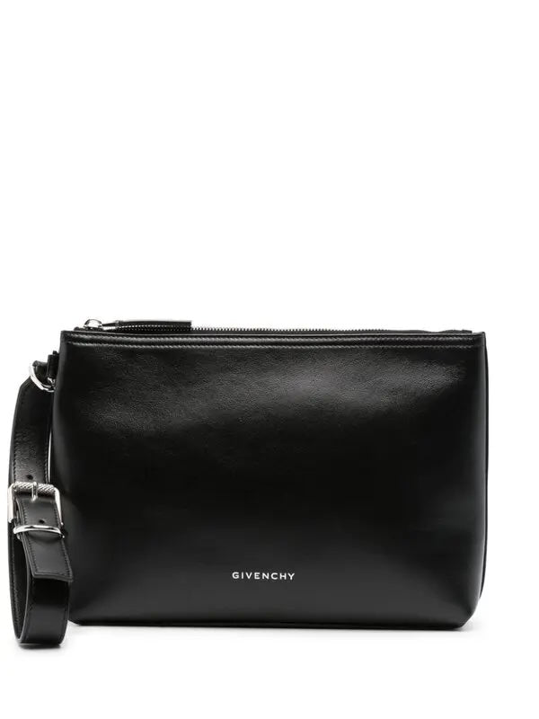 GIVENCHY VOYOU CALFSKIN LEATHER CLUTCH WRISTLET BAG