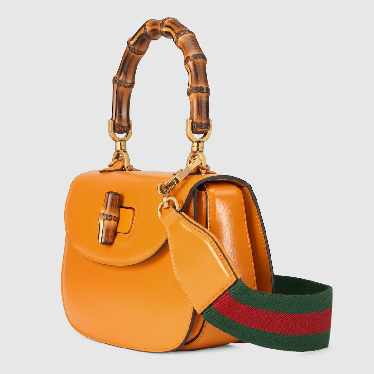 GUCCI BAMBOO 1947 SMALL TOP HANDLE CALFSKIN LEATHER BAG