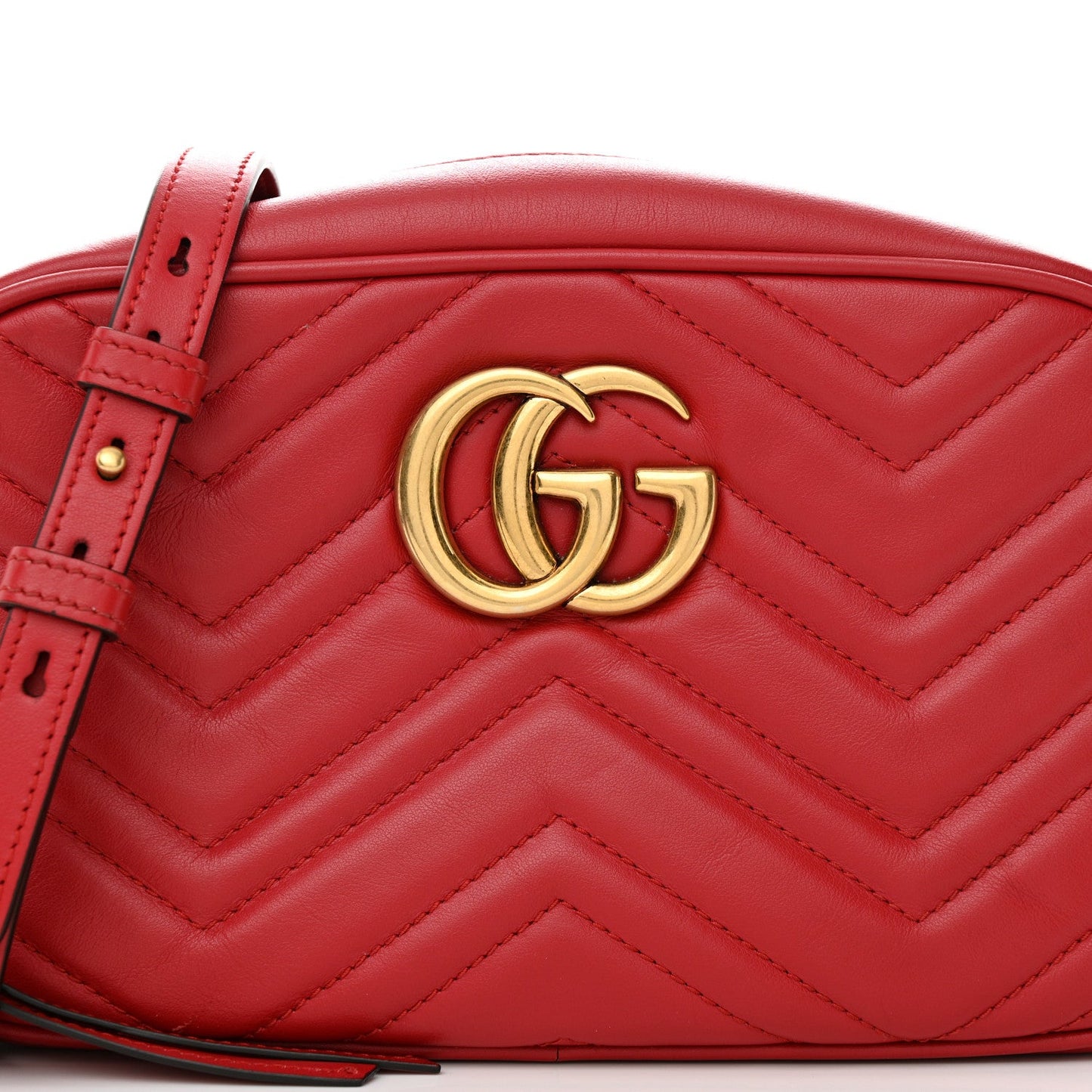 GUCCI GG MARMONT CALFSKIN LEATHER MATELASSE CROSSBODY