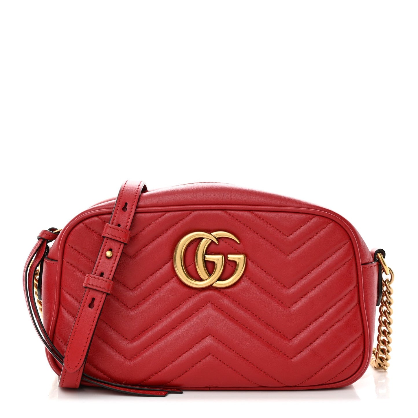 GUCCI GG MARMONT CALFSKIN LEATHER MATELASSE CROSSBODY
