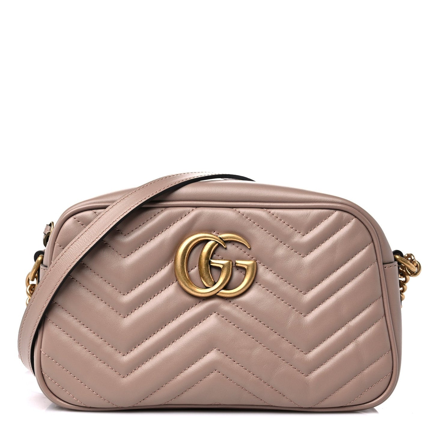 GUCCI GG MARMONT MATELASSE CALFSKIN SMALL CHAIN SHOULDER BAG