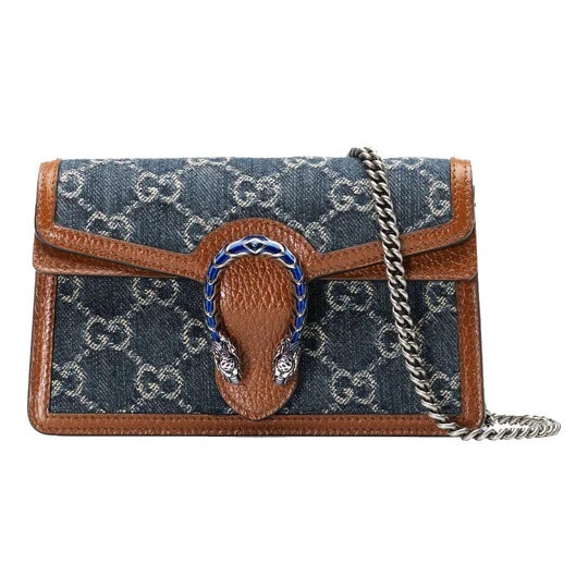 GUCCI DENIM GG SUPER MINI DIONYSUS SHOULDER BAG
