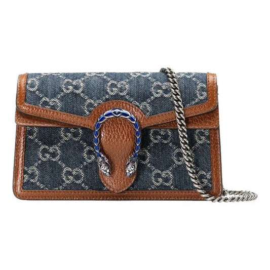 GUCCI DENIM GG SUPER MINI DIONYSUS SHOULDER BAG