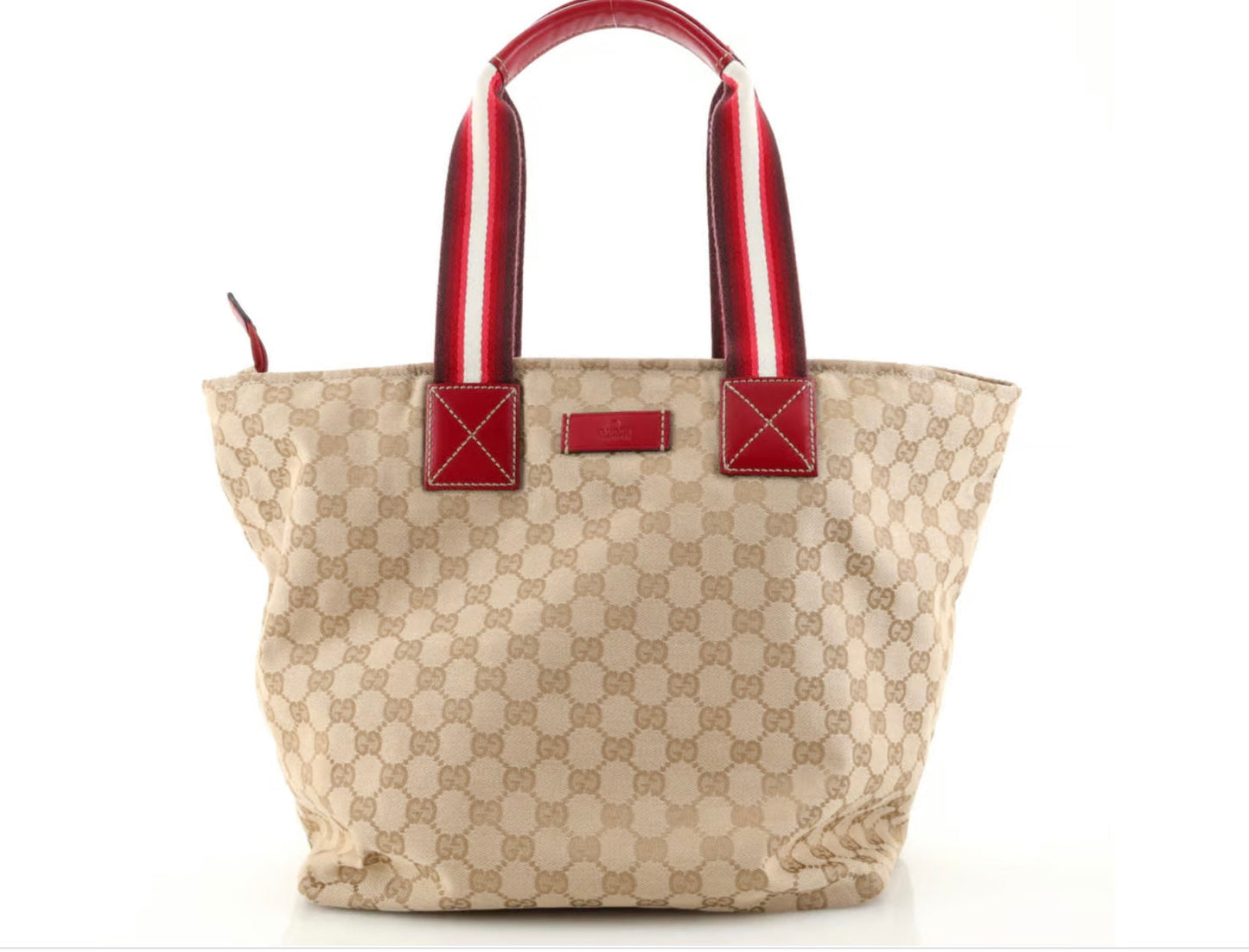 GUCCI GG CANVAS WEB TOTE BAG