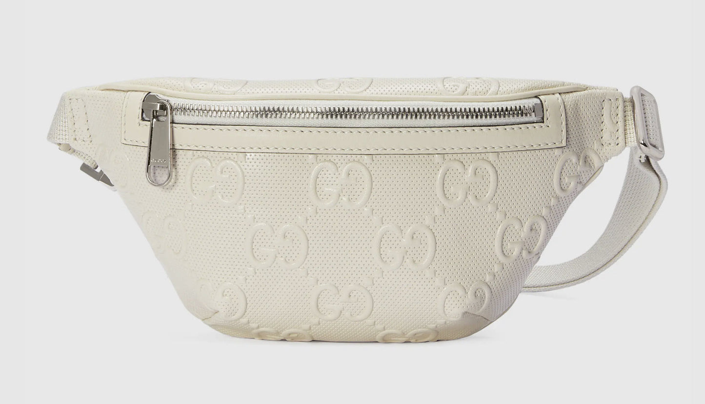 GUCCI GG EMBOSSED LEATHER BELT BAG
