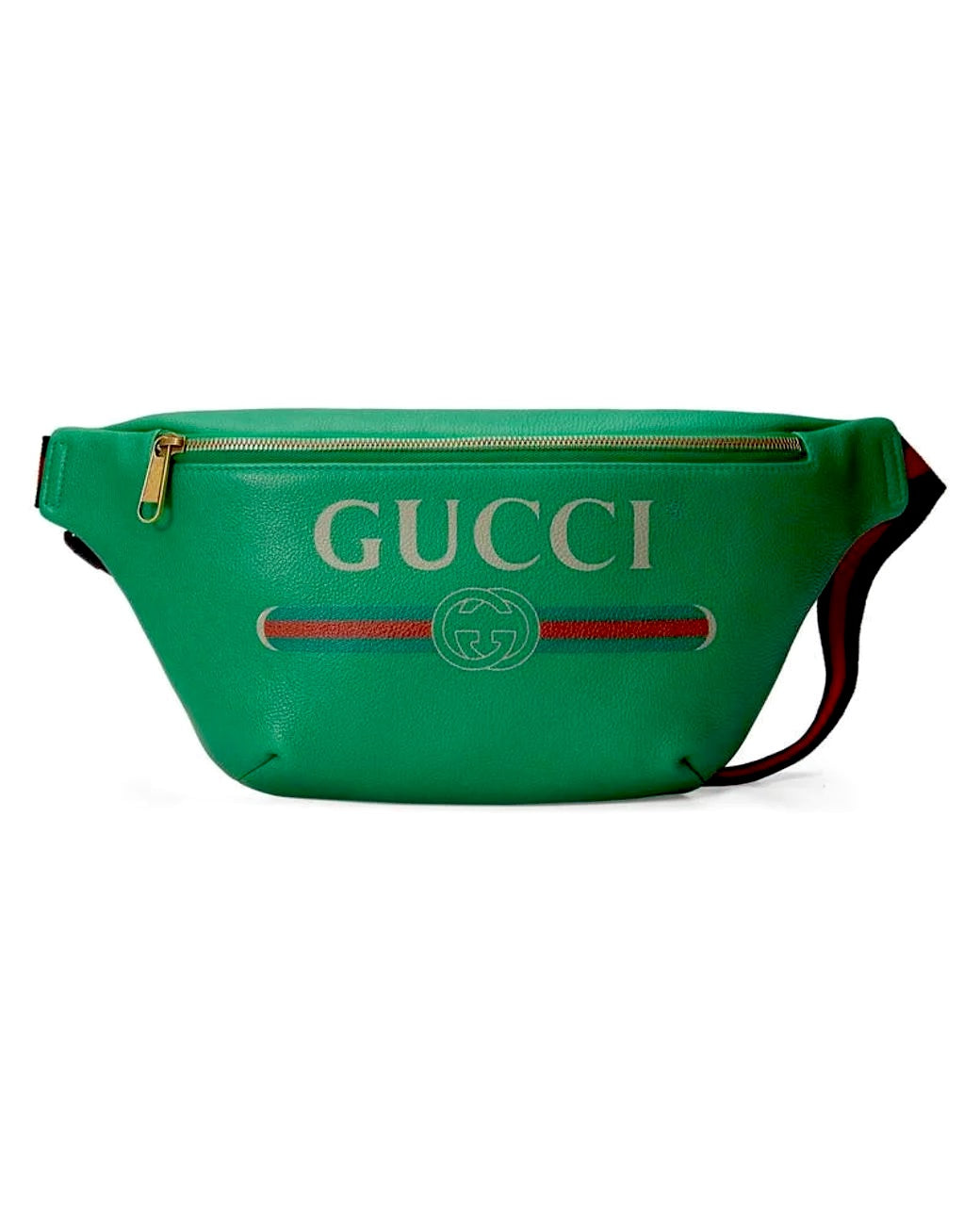 GUCCI GG LOGO GRAINED CALFSKIN LEATHER BELT BAG