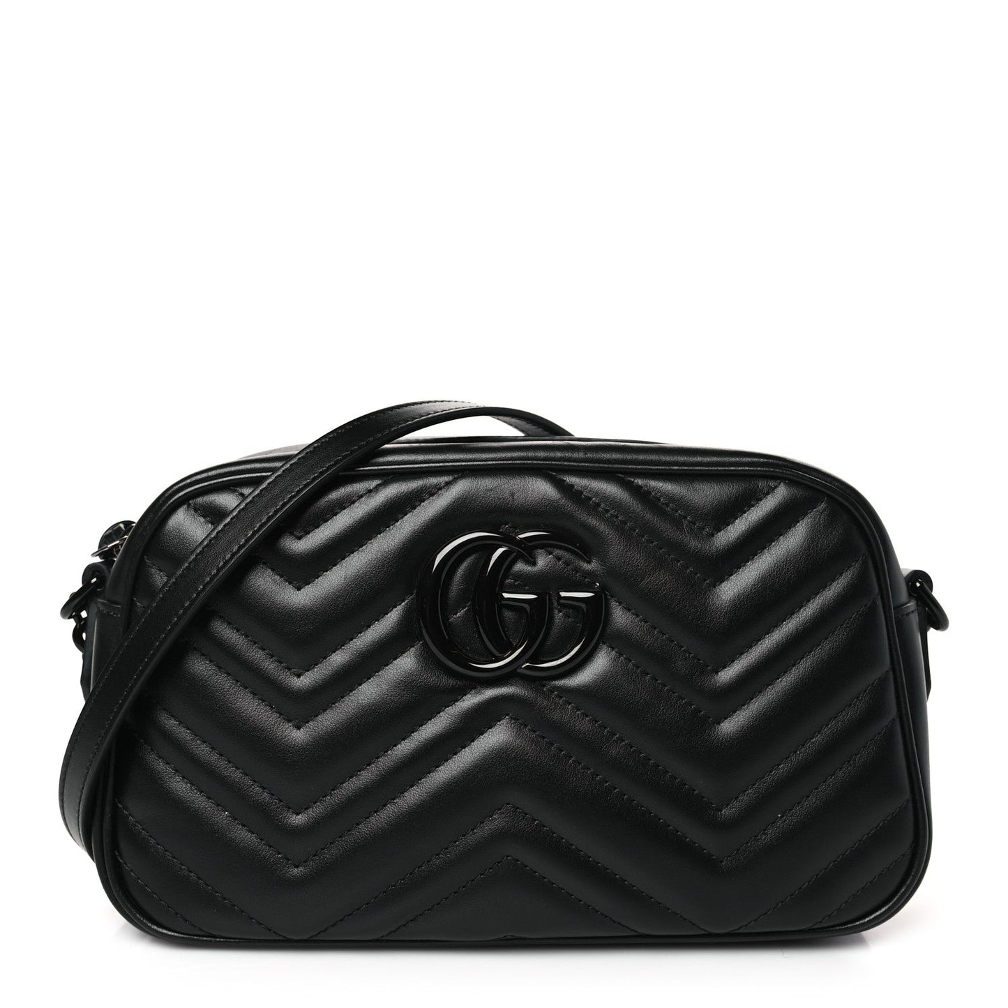 GUCCI GG MARMONT CALFSKIN LEATHER SMALL SHOULDER BAG