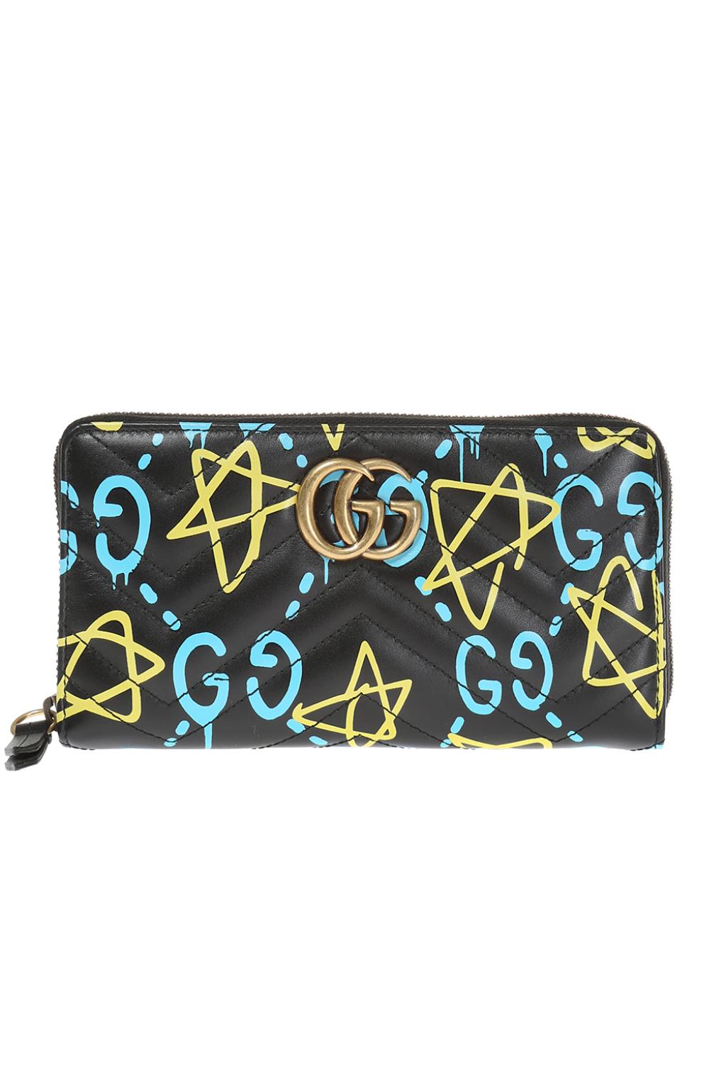 GUCCI GG MARMONT GHOST ZIP AROUND WALLET