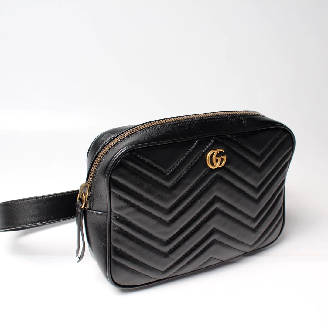 GUCCI GG MARMONT MATELASSE SQUARE BELT BAG