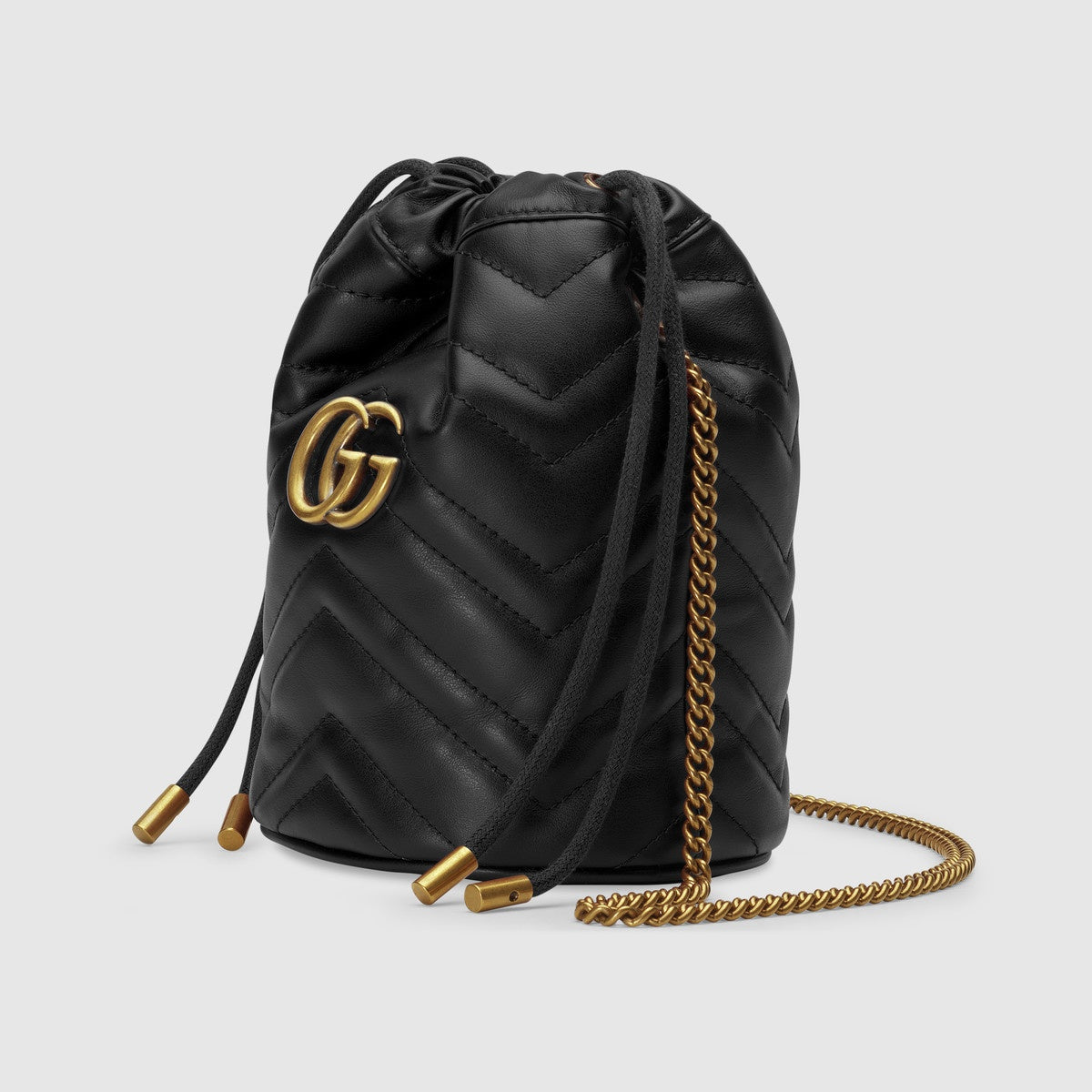 GUCCI DOUBLE G MARMONT MINI BUCKET BAG