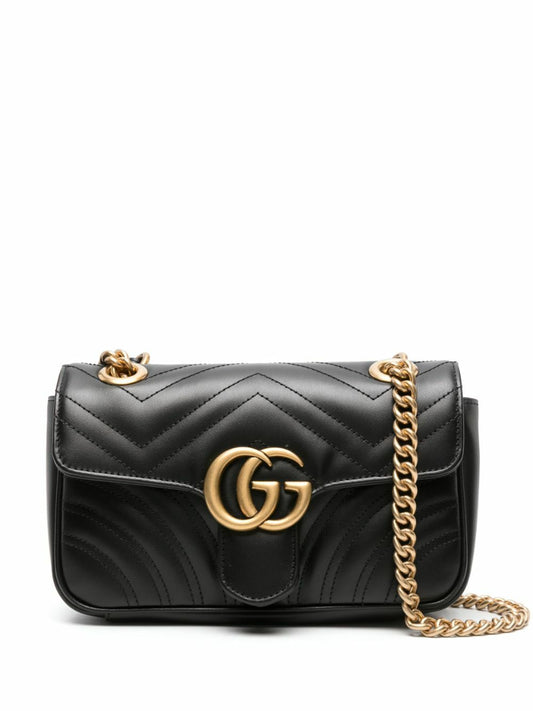 GUCCI GG MARMONT  MINI CALFSKIN LEATHER BAG