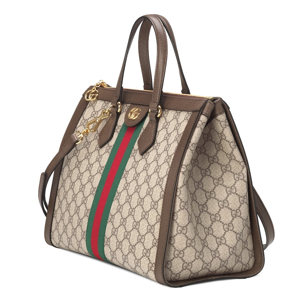GUCCI GG OPHIDIA TOP HANDLE TOTE BAG