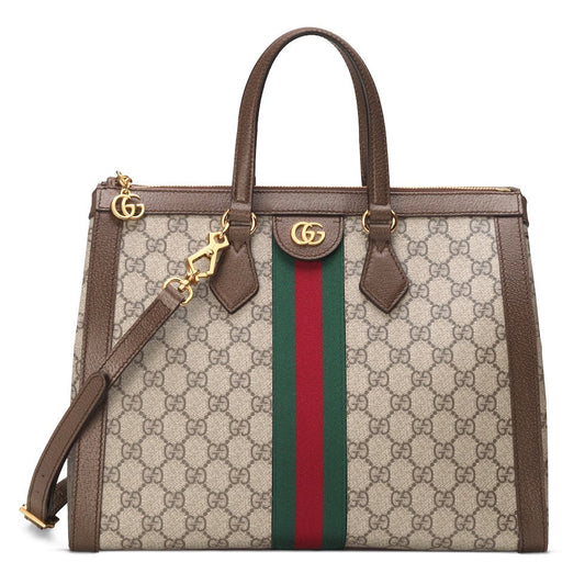 GUCCI GG OPHIDIA TOP HANDLE TOTE BAG