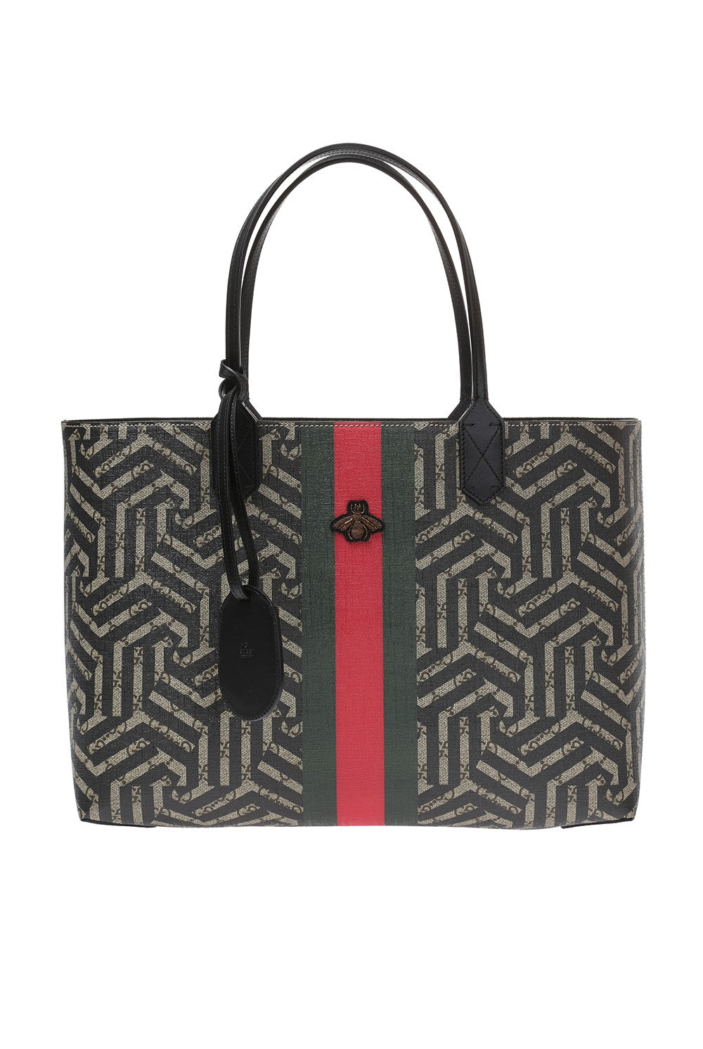 GUCCI GG SUPREME MONOGRAM CALEIDO WEB TOTE BAG