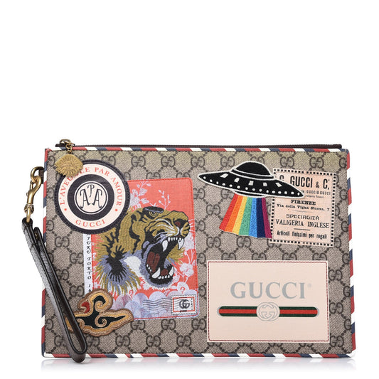 GUCCI GG SUPREME COURIER CLUTCH BAG