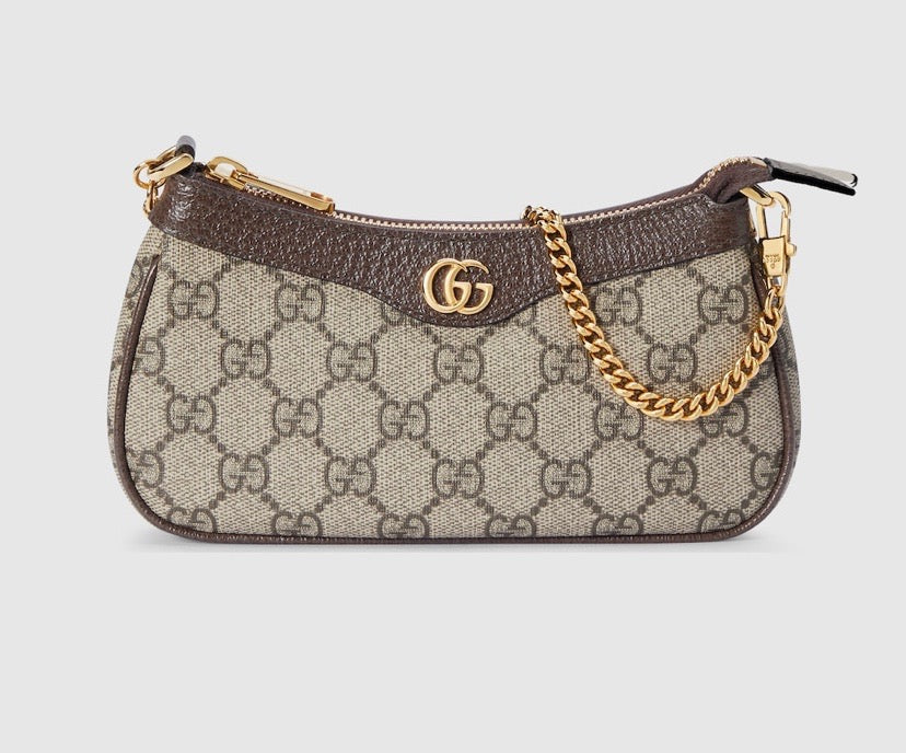 GUCCI GG SUPREME MONOGRAM MINI OPHIDIA CHAIN BAG