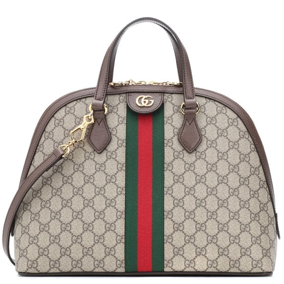 GUCCI GG SUPREME WEB MEDIUM OPHIDIA DOME BAG