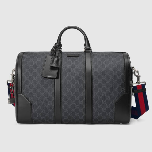 GUCCI GG LOGO COATED CAVAS DUFFLE BAG