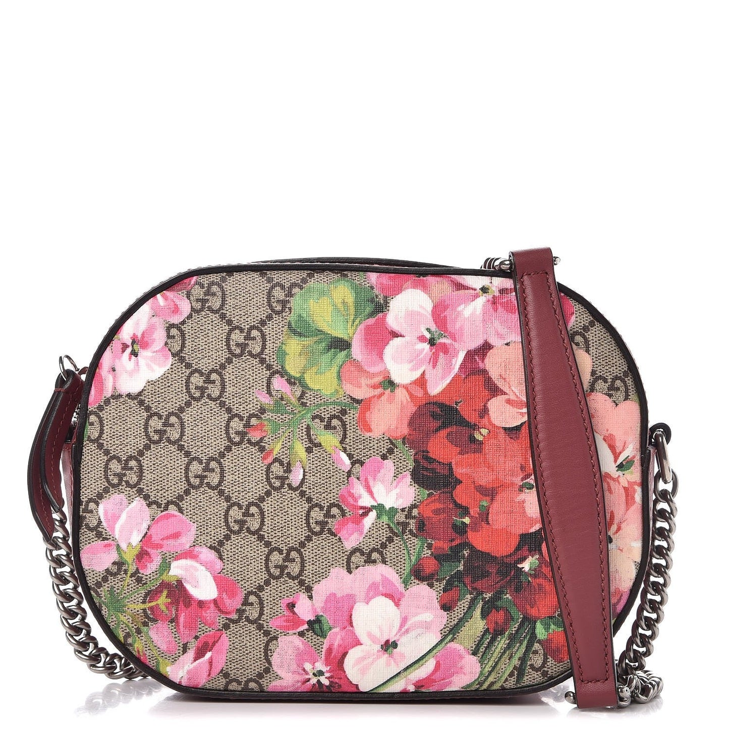 GUCCI GG SUPREME MONOGRAM BLOOMS MINI CHAIN BAG