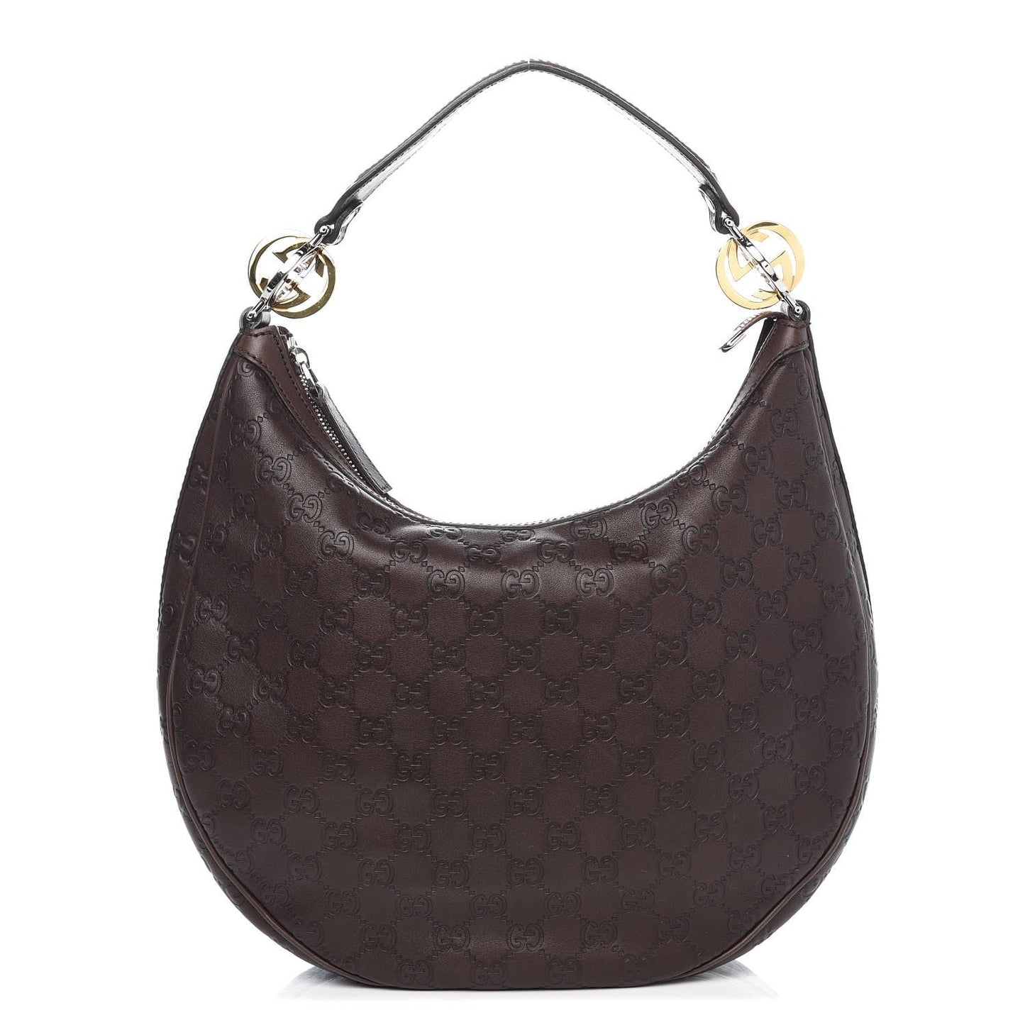 GUCCI GUCCISSIMA MEDIUM GG TWINS LEATHER HOBO BAG