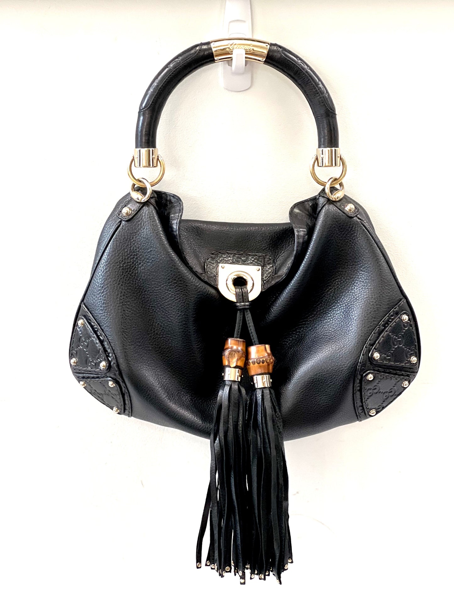 GUCCI INDY MEDIUM LEATHER HOBO BAG