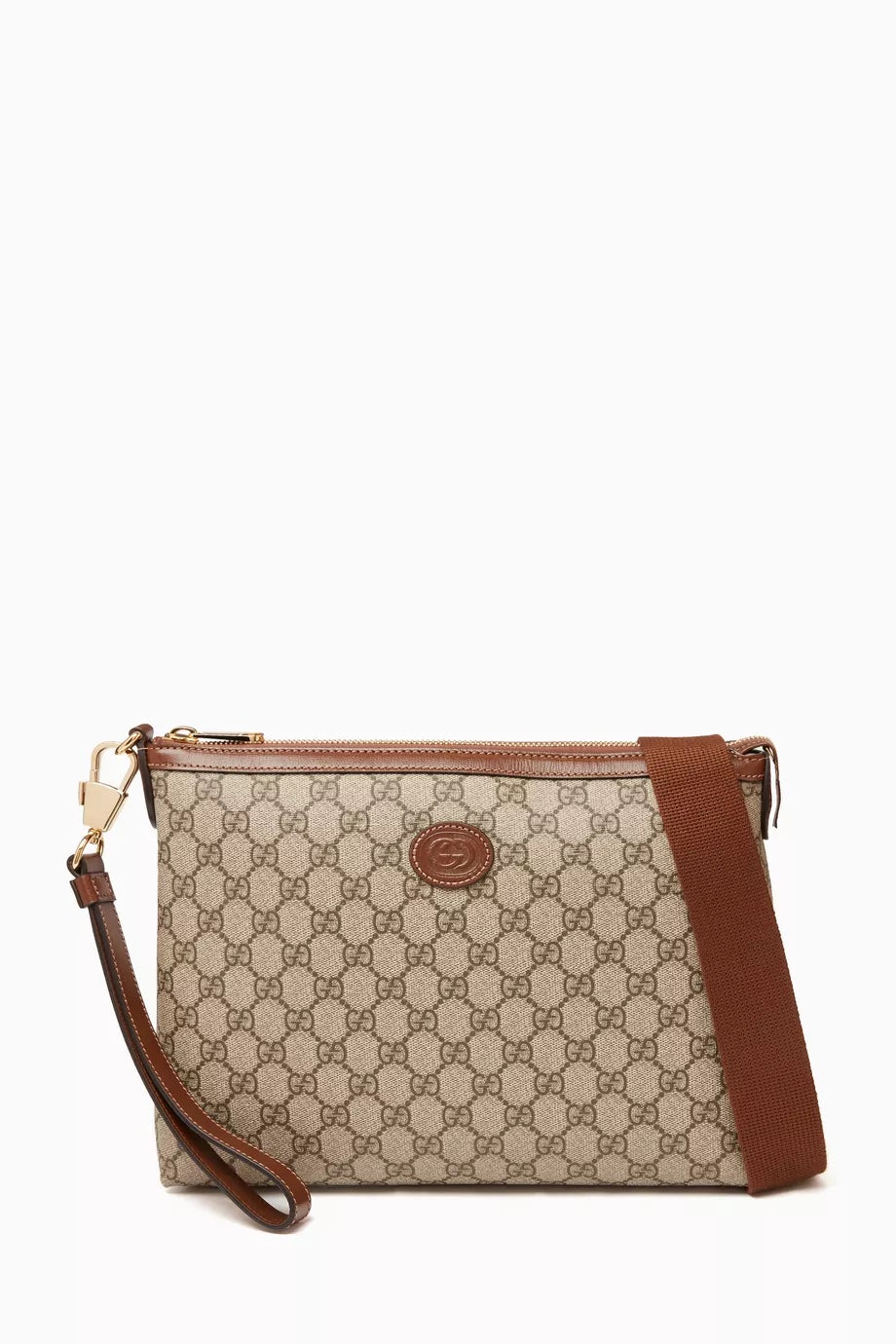 GUCCI INTERLOCKING G WRISTLET/ MESSENGER CROSSBODY BAG