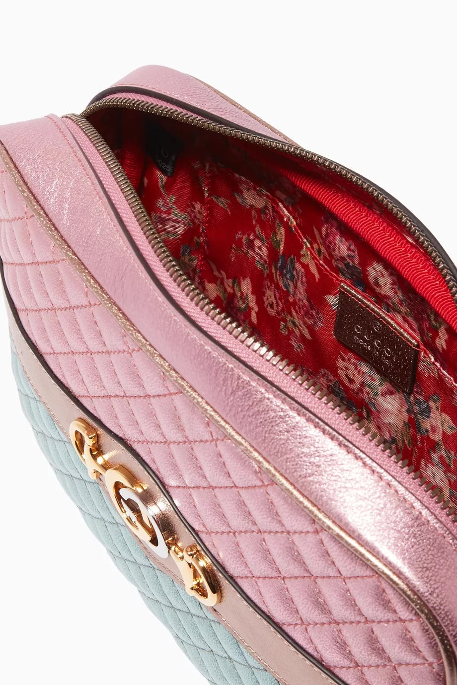 GUCCI LAMINATED NAPPA LEATHER TRAPUNTATA ZUMI SHOULDER BAG