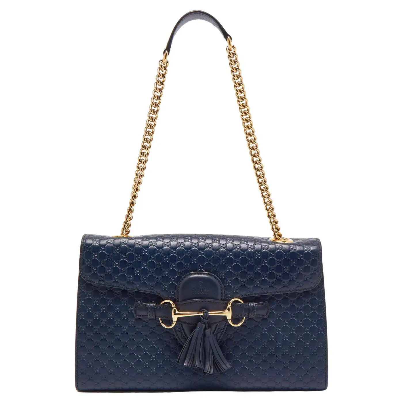 GUCCI MICROGUCCISSIMA LEATHER MEDIUM CHAIN SHOULDER BAG