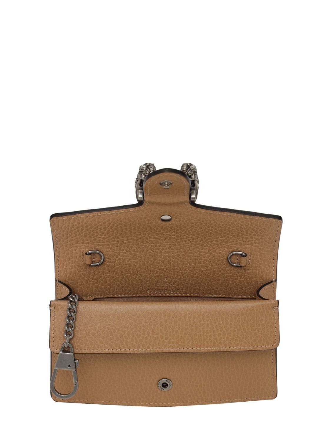 GUCCI MINI DIONYSUS LEATHER SHOULDER BAG