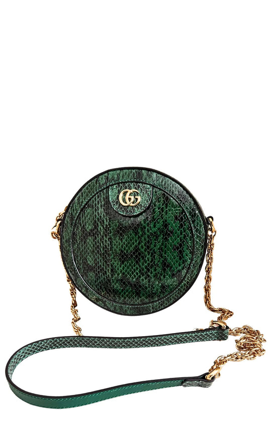 GUCCI MINI PYTHON OPHIDIA CROSSBODY BAG
