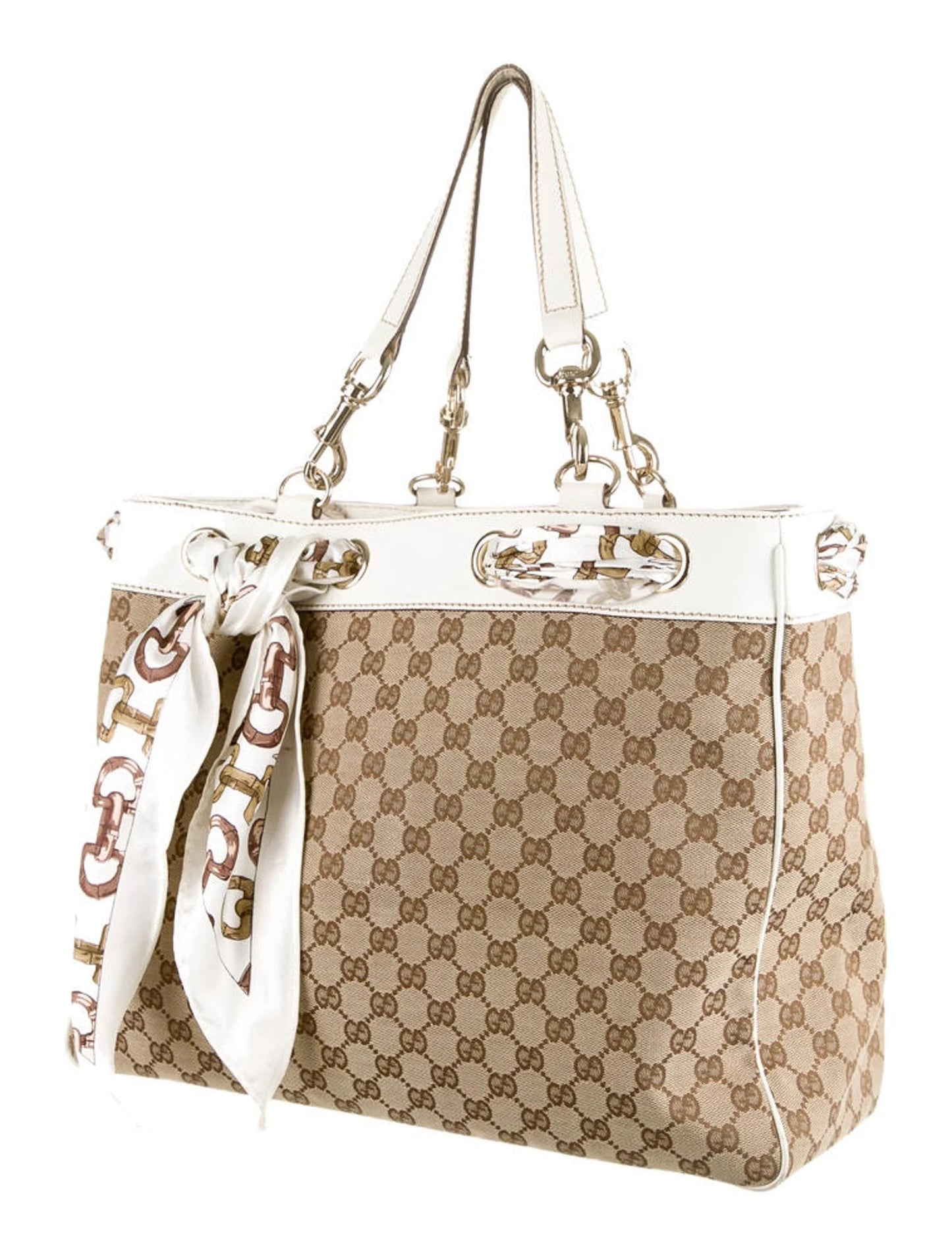 GUCCI GG MONOGRAM LARGE POSITANO TOTE BAG