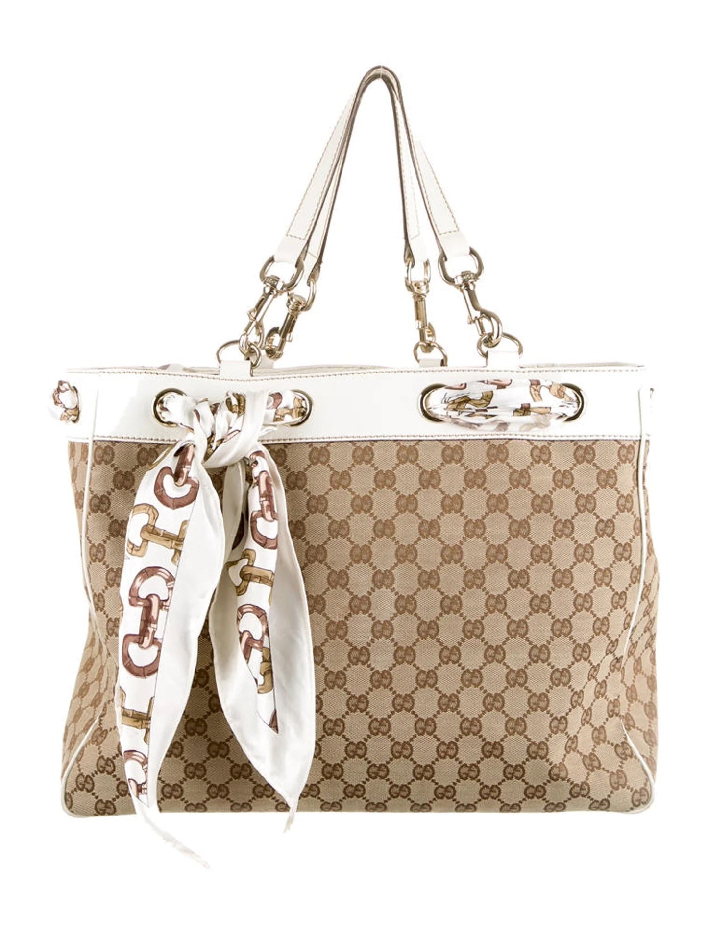 GUCCI GG MONOGRAM LARGE POSITANO TOTE BAG