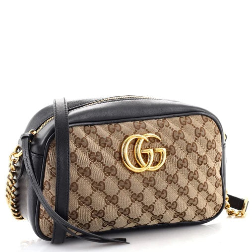 GUCCI GG MONOGRAM MATELASSE  MARMONT SMALL CHAIN BAG