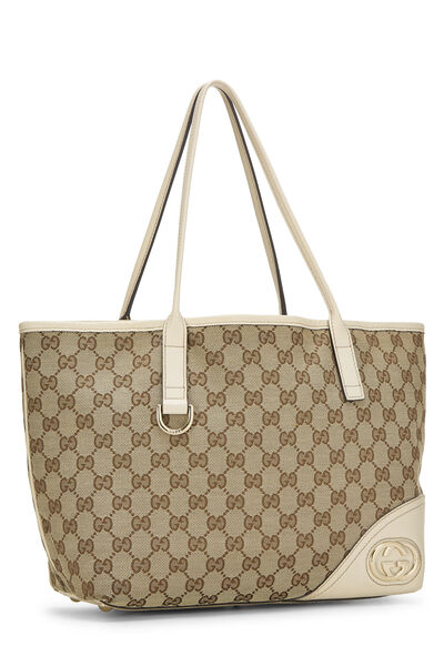 GUCCI MONOGRAM BRITT JACQUARD MEDIUM TOTE BAG