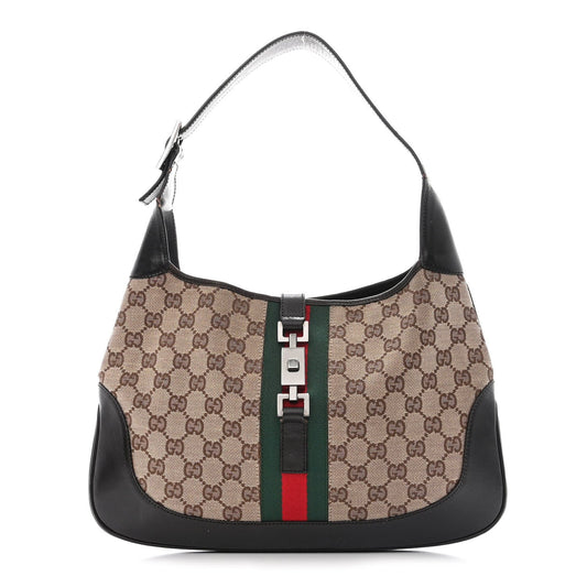 GUCCI GG MONOGRAM WEB JACKIE O HOBO BAG