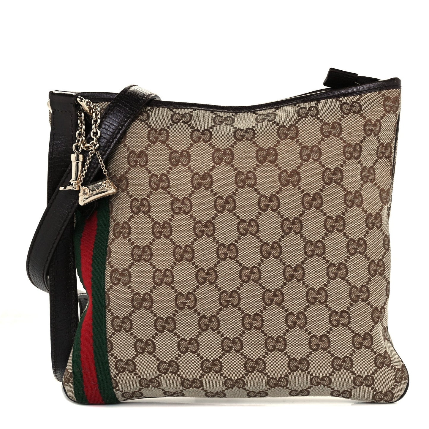 GUCCI MONOGRAM WEB JOLICOEUR CHARMS MESSENGER BAG
