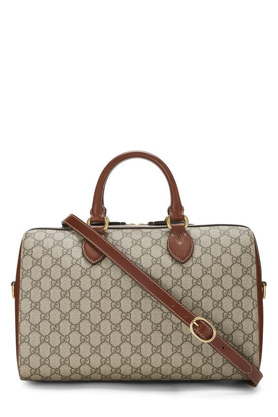 GUCCI GG SUPREME CANVAS BOSTON HANDBAG