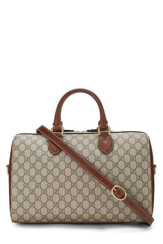 GUCCI GG SUPREME CANVAS BOSTON HANDBAG