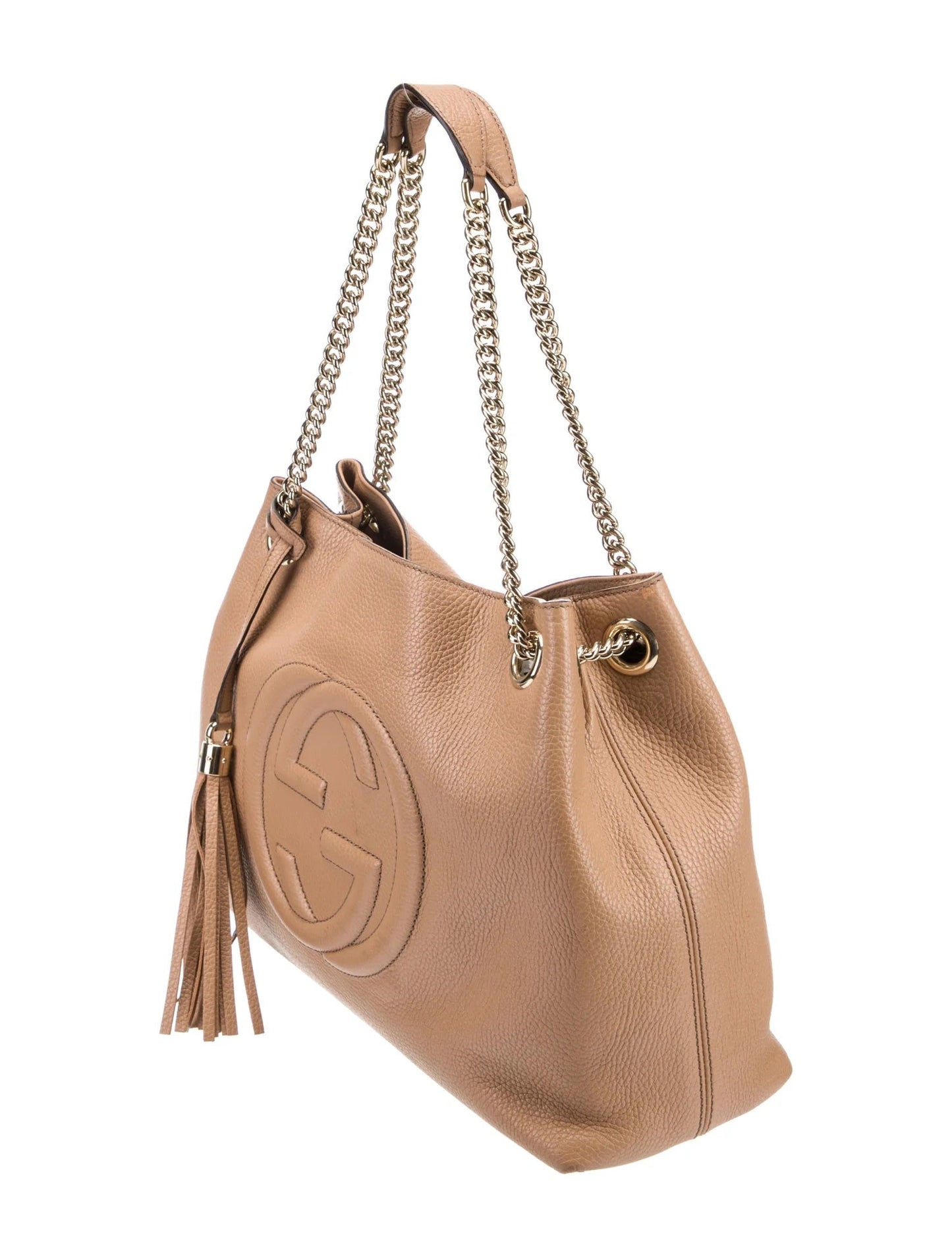 GUCCI PEBBLED CALFSKIN SOHO CHAIN SHOULDER BAG