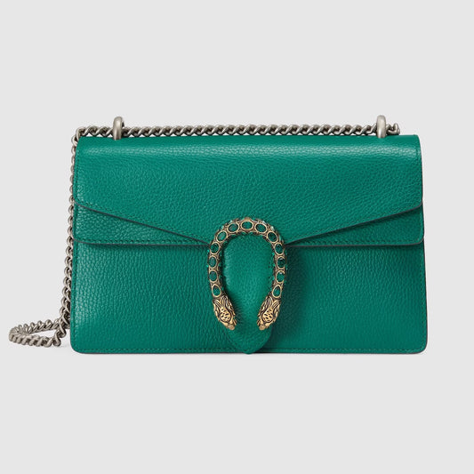 GUCCI DIONYSUS PEBBLED LEATHER SMALL SHOULDER BAG