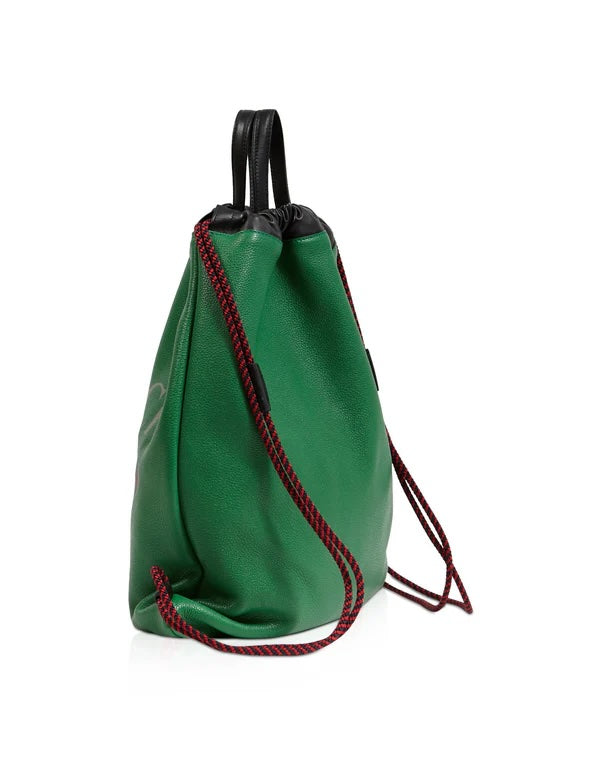 GUCCI CALFSKIN PRINTED DRAWSTRING BACKPACK