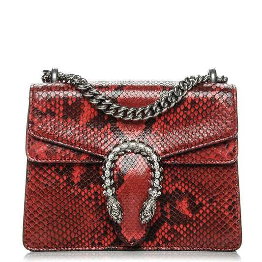 GUCCI PYTHON LEATHER MINI DIONYSUS SHOULDER BAG