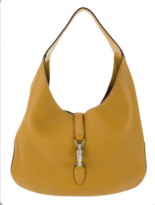 GUCCI SOFT CALFSKIN LEATHER LARGE JACKIE HOBO BAG