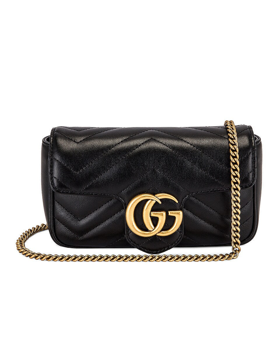 GUCCI GG MARMONT SUPER MINI LEATHER BAG