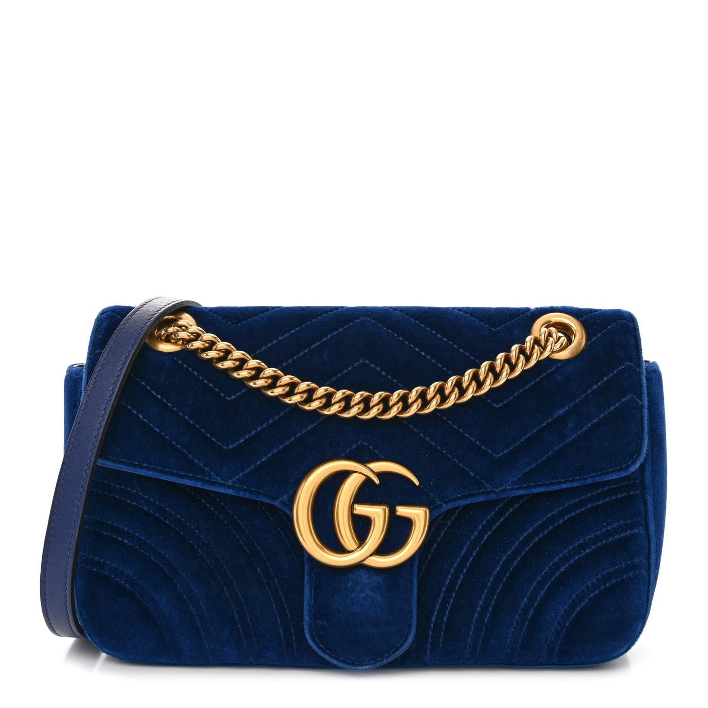 GUCCI GG MARMONT SMALL MATELASSE VELVET CROSSBODY BAG