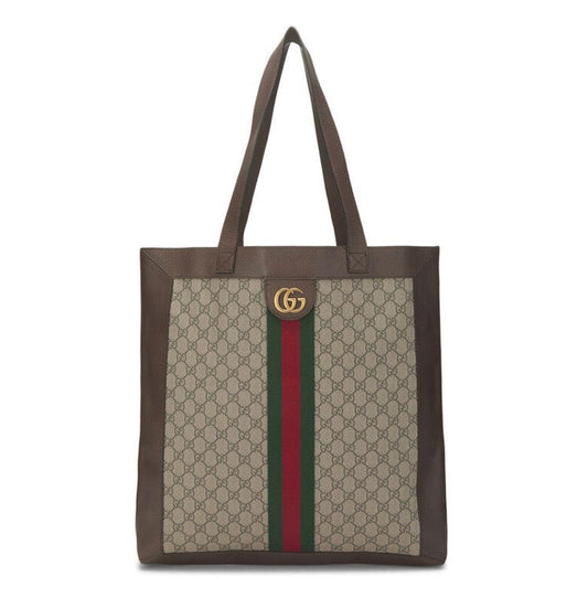 GUCCI GG SUPREME CANVAS OPHIDIA LARGE TOTE