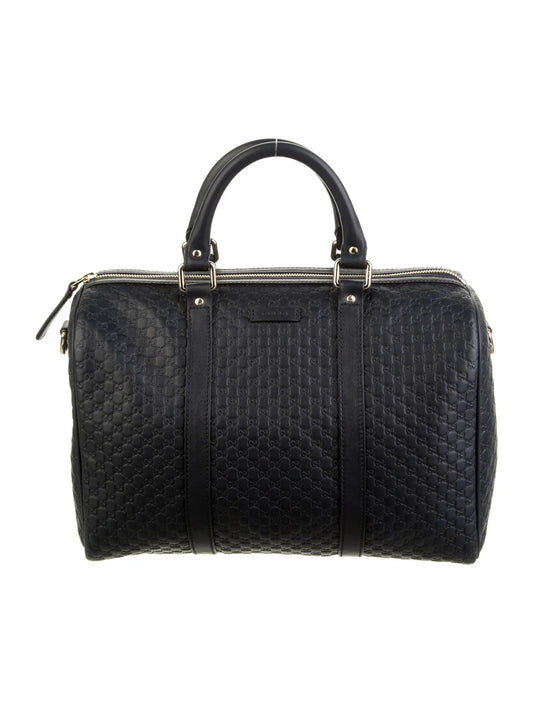 GUCCI NICE MICROGUCCISSIMA LEATHER BOSTON BAG