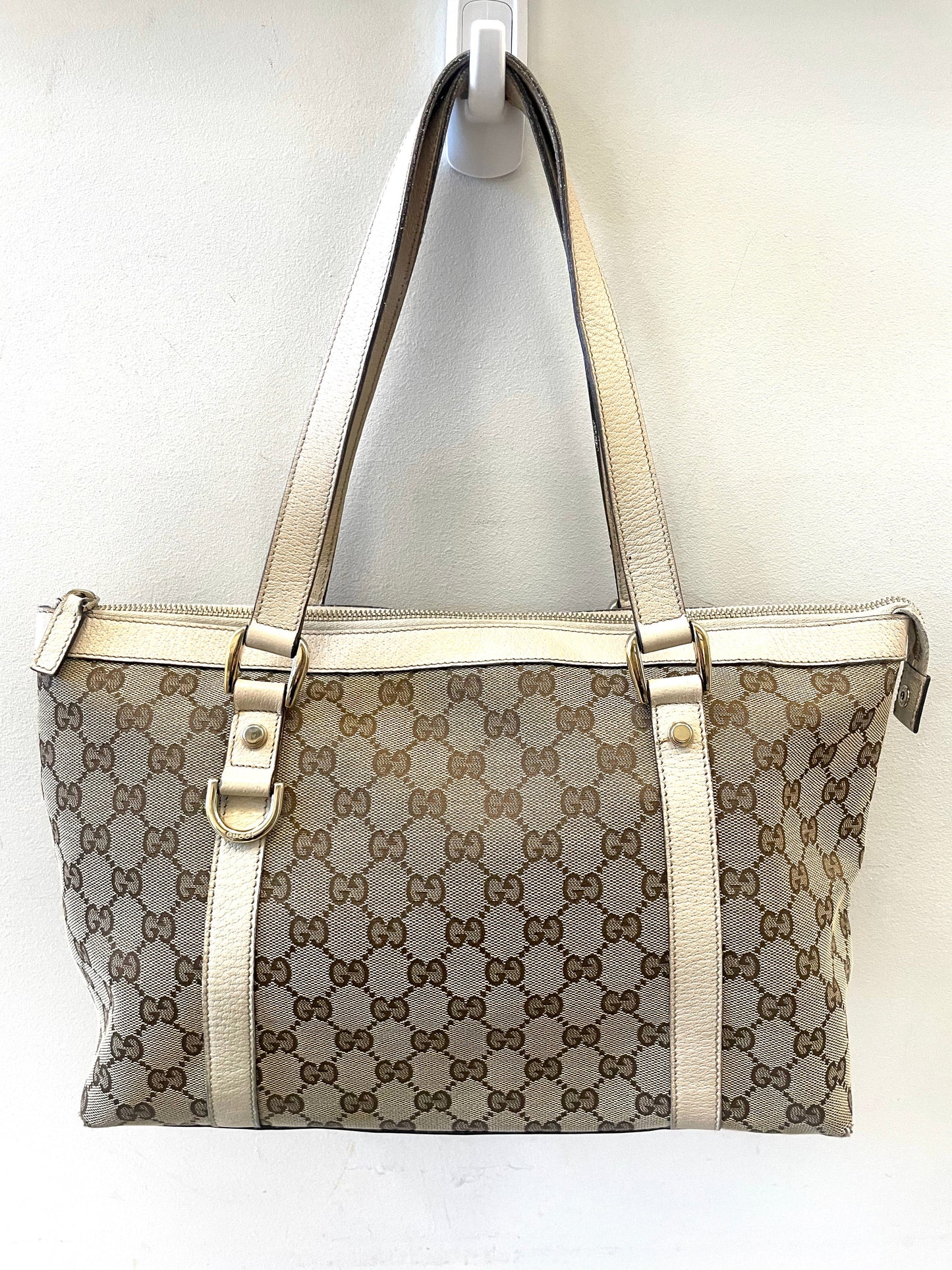 GUCCI GG CANVAS ABBEY MEDIUM TOTE BAG