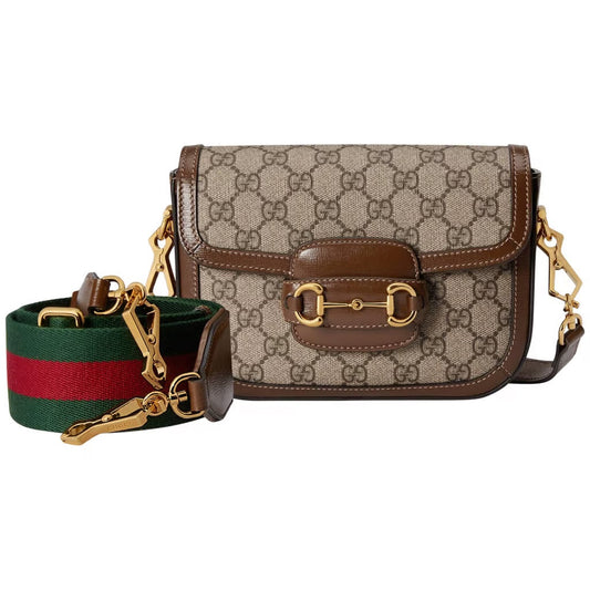 GUCCI GG HORSEBIT 1955 BAG WITH WEB STRAP