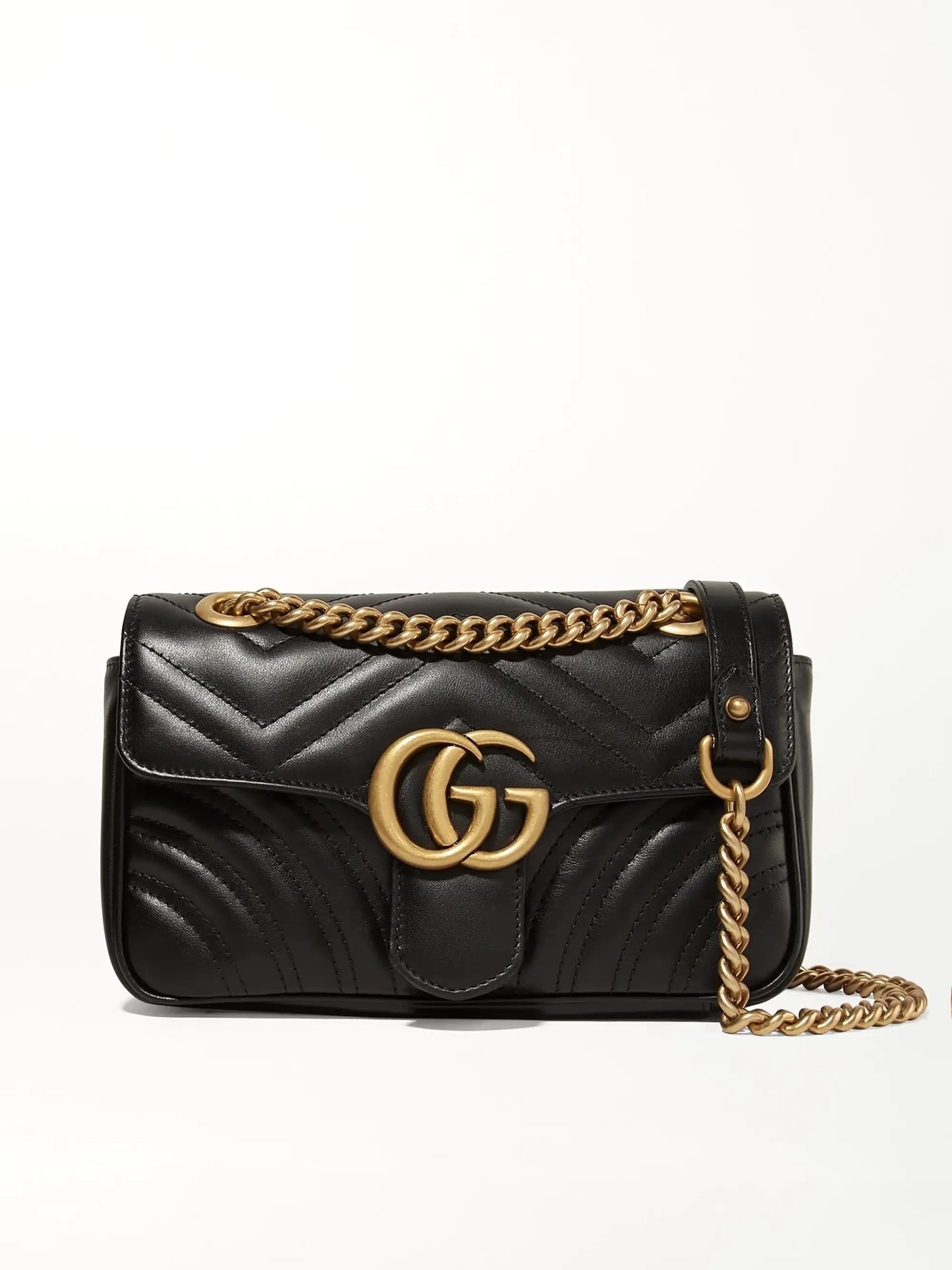 GUCCI GG MARMONT QUILTED CALFSKIN LEATHER SMALL BAG